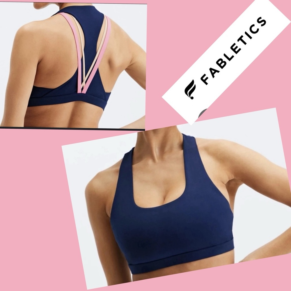 Fabletics Sports Bra Women's
XS Blue Pink Beige Medium
Impact Boost NWT